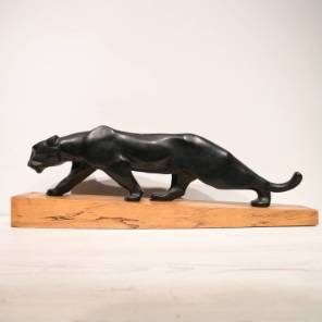 A Stalking Panther Sculpture